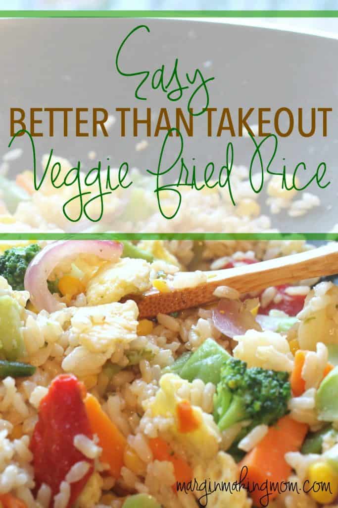 This easy veggie fried rice can be ready in a flash and it's so tasty! Definitely worth adding to the meal rotation!