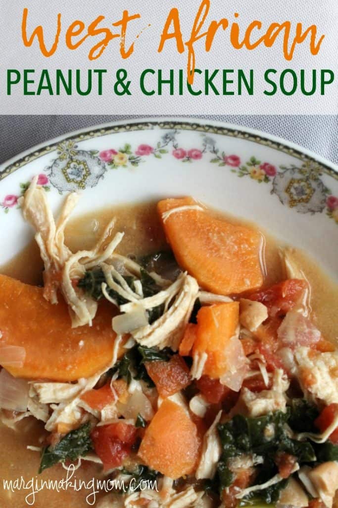 This West African Peanut and Chicken Soup is a unique blend of flavors that creates a perfectly comforting and healthy soup! It is an easy weeknight meal but is also great for guests! Easy meals | Healthy Meals | Chicken Soup 