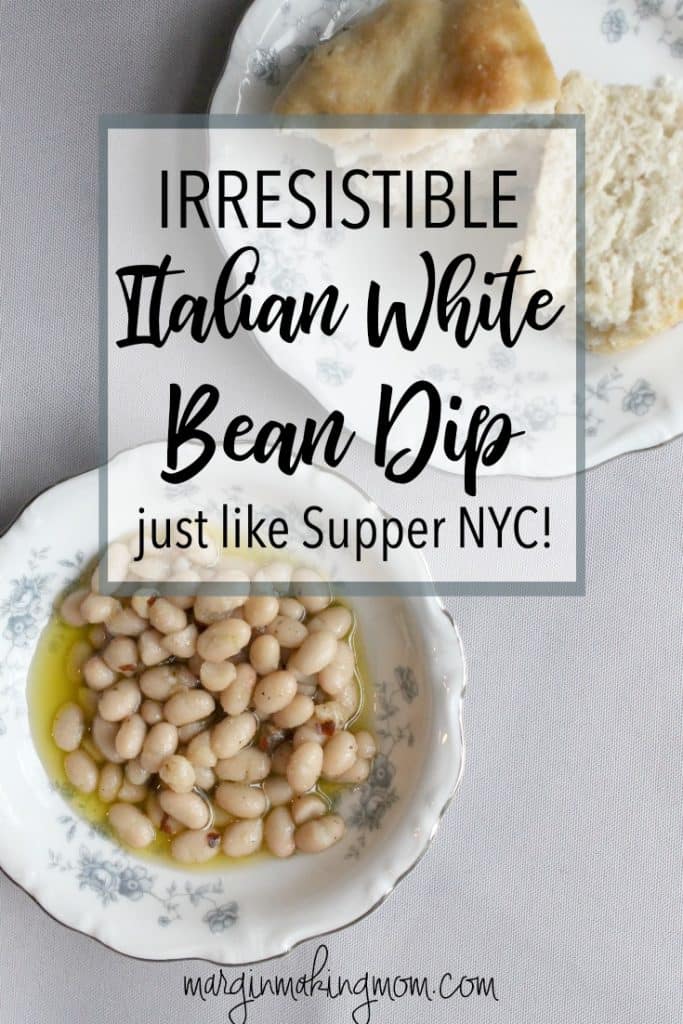 This irresistible Italian white bean dip is just as good as the version at Supper NYC! A super simple appetizer guaranteed to please. Click through to learn how to make it!