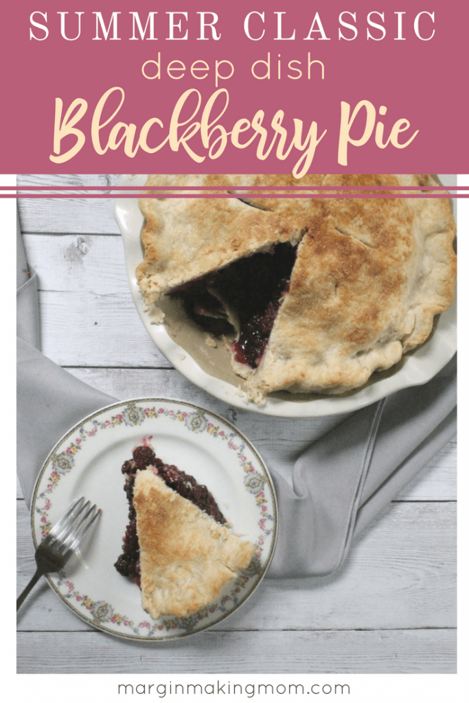 This deep dish blackberry pie is chock full of bursting berries--it's the perfect way to harness the sweetness of summer's berry bounty! 