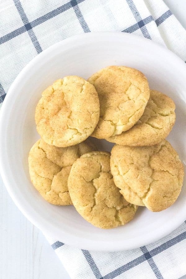 plate of snickerdoodle cookies