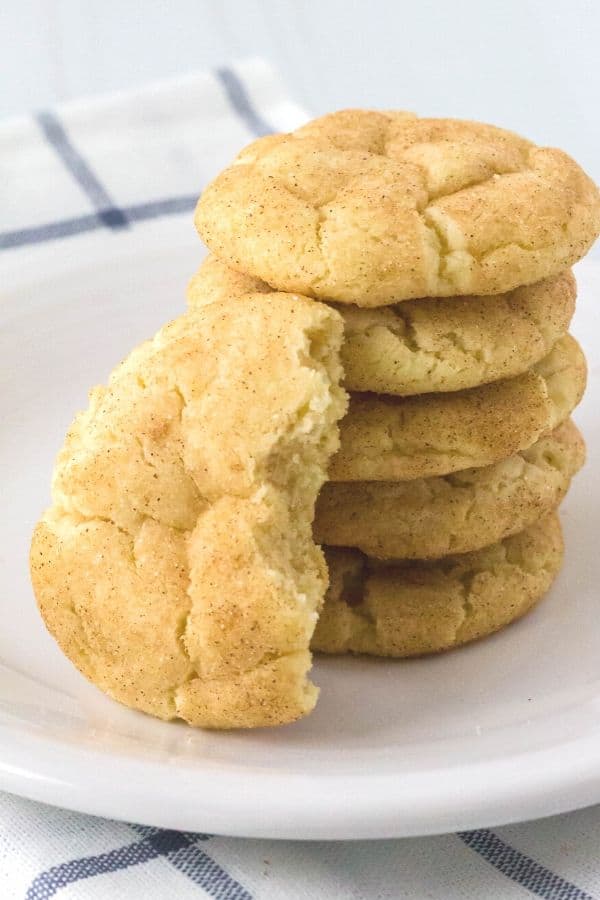 stack of snickerdoodle cookies