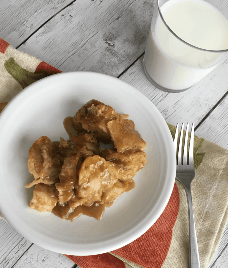 You'll love how easy it is to make this caramel pumpkin spice bread pudding in the pressure cooker! It saves time and the result is warmly decadent! Click through to learn how! Instant Pot Bread Pudding | Pumpkin Bread Pudding in the Pressure Cooker | Pressure Cooker Breakfasts | Pressure Cooker Desserts
