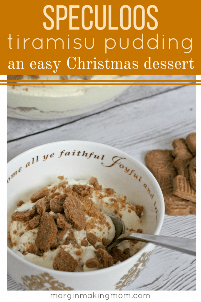 This Speculoos Tiramisu Pudding is a light and airy, quick and easy dessert of crushed cookies paired with fluffy cream. It's perfect for the holidays! Speculoos Recipe | Biscoff Recipe | Speculoos Tiramisu | Easy Christmas Dessert | Christmas Dessert for a Crowd