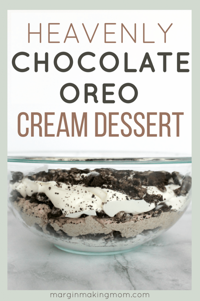 This chocolate Oreo cream dessert is absolutely heavenly! Layers of sweetened mascarpone cream are paired with chocolate mousse and crushed Oreos, resulting in a dreamy and decadent dessert that is impressive yet easy to make! Oreo Dessert | Creamy Oreo Dessert | Chocolate Mousse