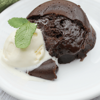 Molten Chocolate Mint Lava Cakes (Instant Pot or Oven)