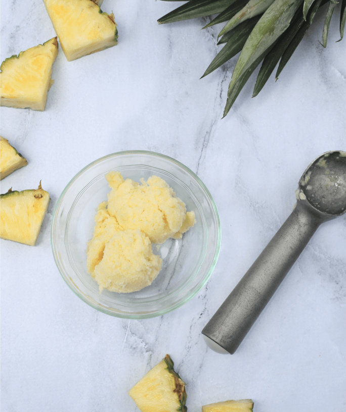 Simple and Refreshing Pineapple Sorbet