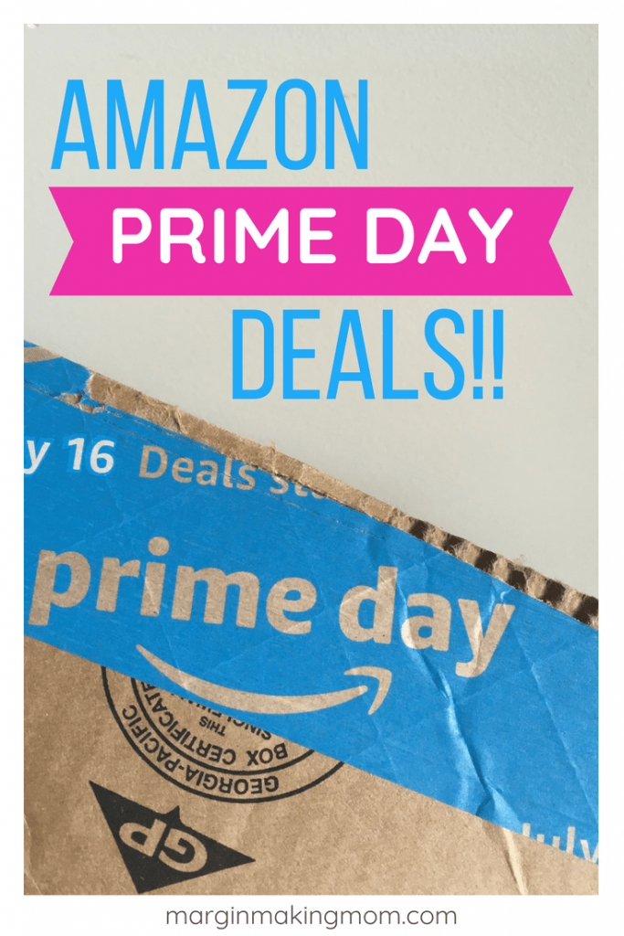 cardboard box with Amazon Prime Day tape on it