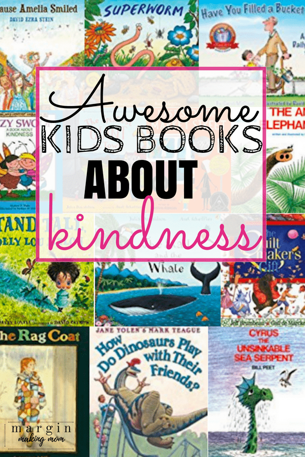 Collage of different covers of children's books about kindness