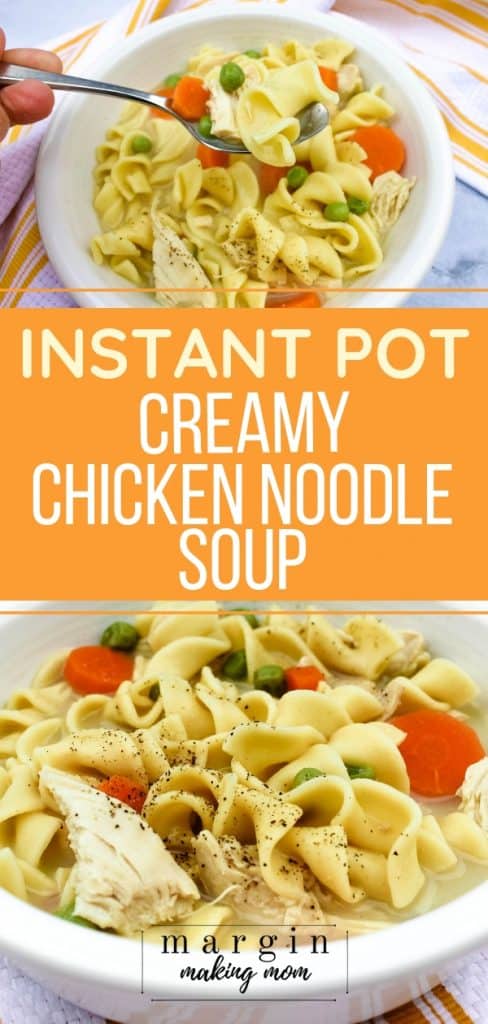 Creamy Chicken Noodle Soup In The Instant Pot - Margin Making Mom®