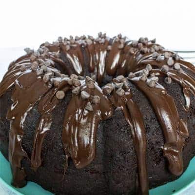 Decadent Triple Chocolate Bundt Cake (from a Mix!)