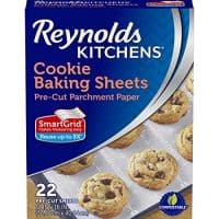 Reynolds Kitchens Cookie Baking Sheets Parchment Paper (SmartGrid, Non-Stick, 22 Sheets)