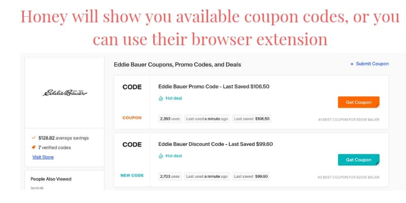 honey coupon codes to save money shopping online