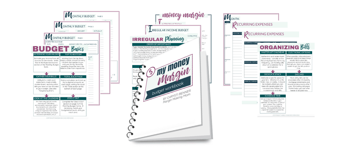 My Money Margin Budget Workbook