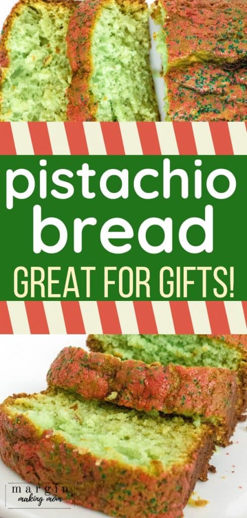 sliced pistachio bread