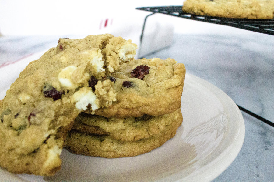 White Chocolate Oatmeal Cranberry Cookies