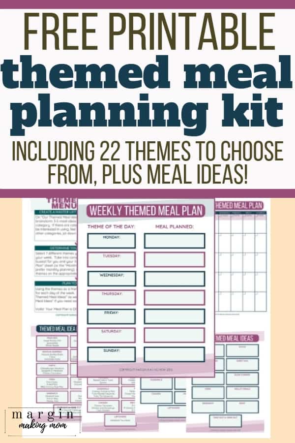 themed menu planning with an ultimate list of theme night ideas and printable templates