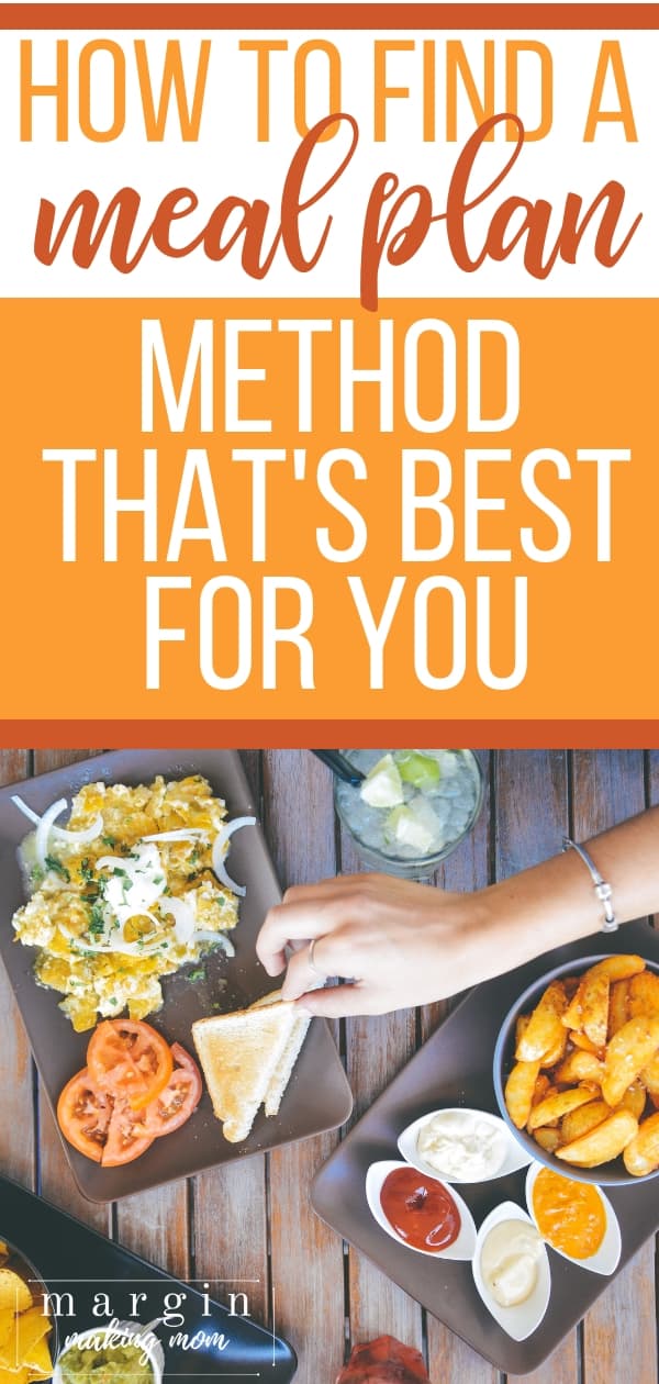 tips for figuring out which type of meal planning is best for you image with a hand reaching over food