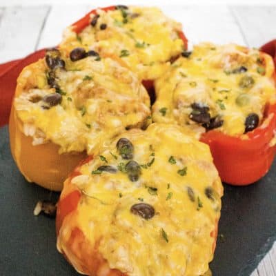 Mexican Chicken Stuffed Peppers in the Instant Pot