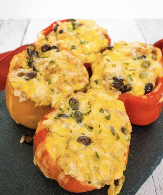 Mexican Chicken Stuffed Peppers in the Instant Pot
