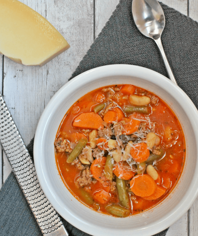 Italian Vegetable Beef Soup in the Instant Pot