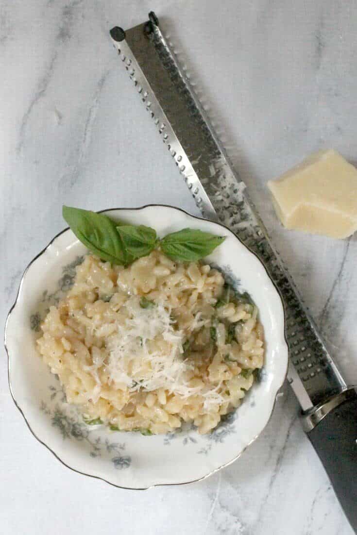 Instant Pot Risotto with Parmesan and Basil
