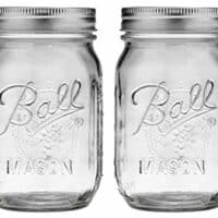 Ball Jar, Set of 2 389579 Pint Regular Mouth Mason, Pack Of 2, Clear