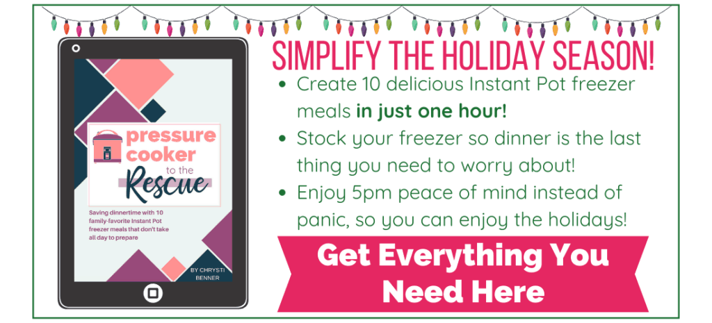 Instant Pot freezer meals for the holidays