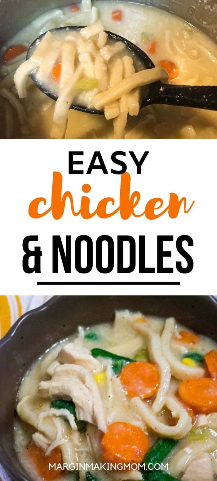 Easy Chicken and Dumplings with Noodles Margin Making Mom®
