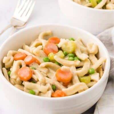 Easy Chicken and Dumplings with Noodles