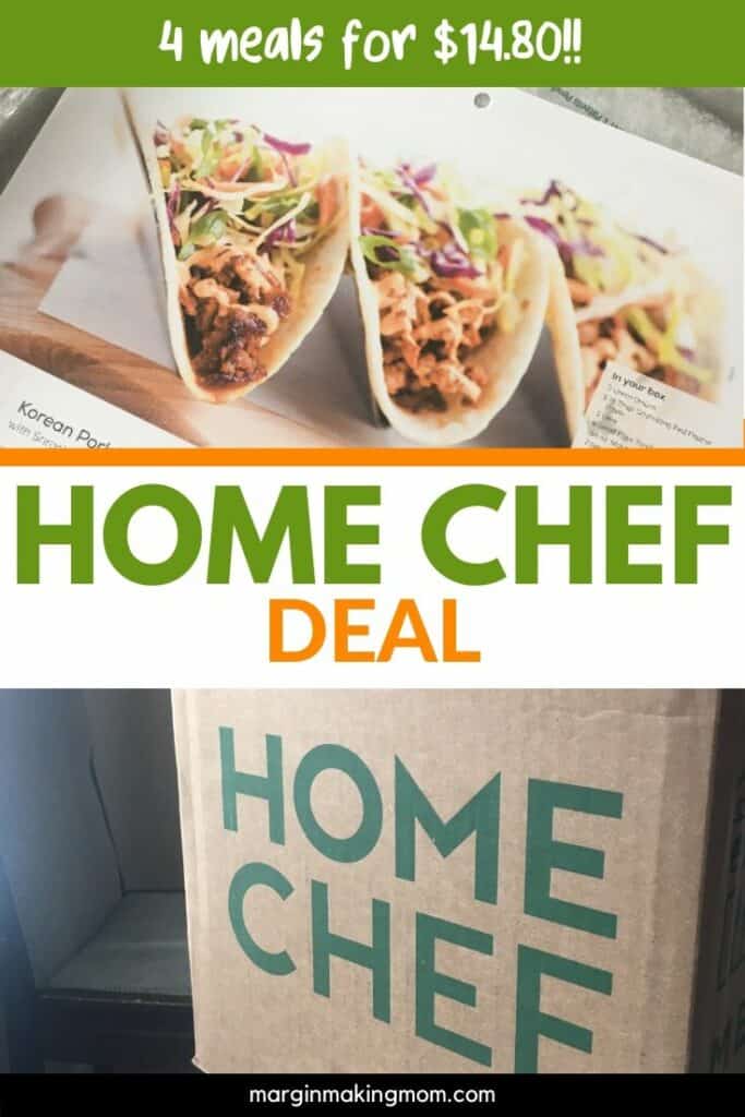 Home Chef box and recipe cards