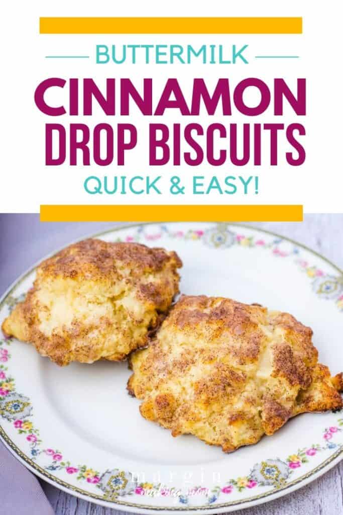 Cinnamon sugar drop biscuits on a china plate