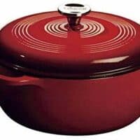 Lodge 6 Quart Enameled Cast Iron Dutch Oven. Classic Red Enamel Dutch Oven (Island Spice Red)
