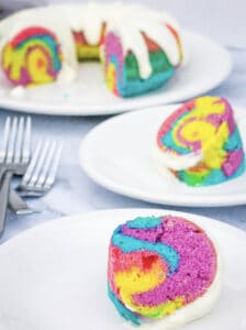 Easy Instant Pot Rainbow Bundt Cake - Margin Making Mom®