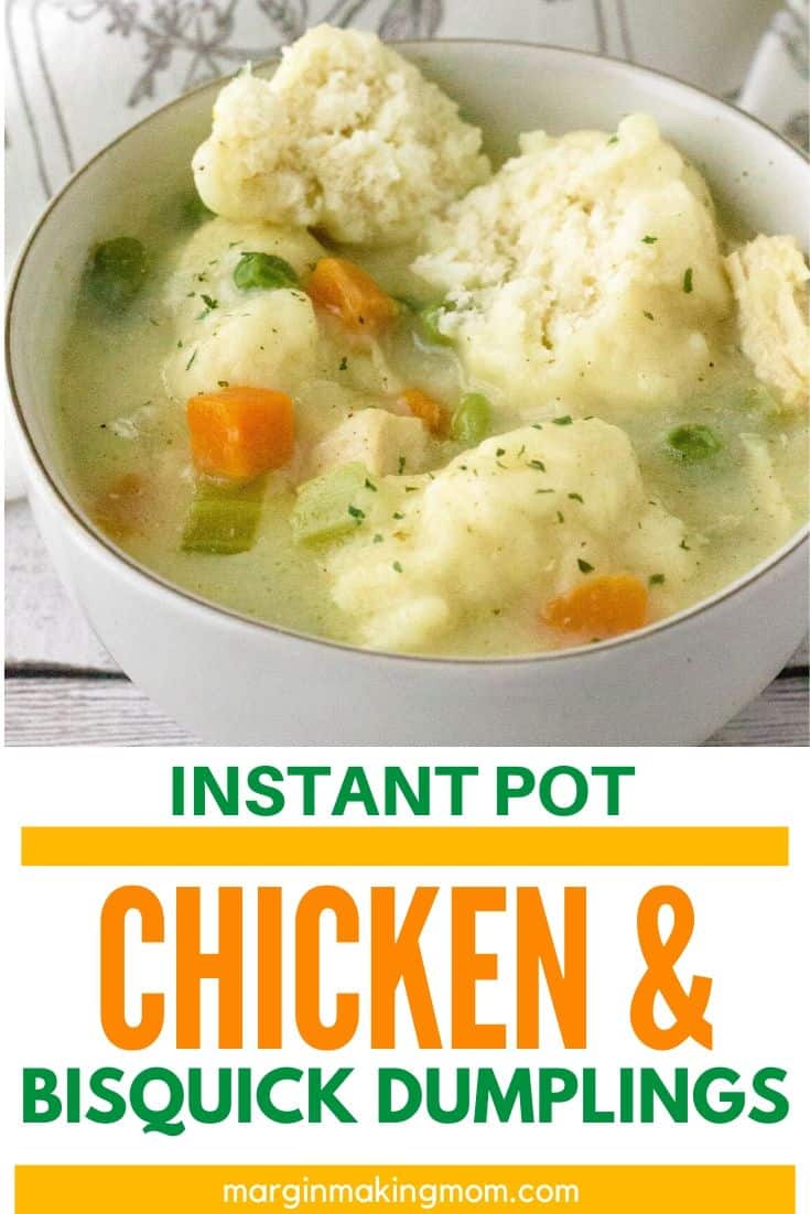 Instant Pot Chicken and Dumplings with Bisquick - Margin Making Mom®