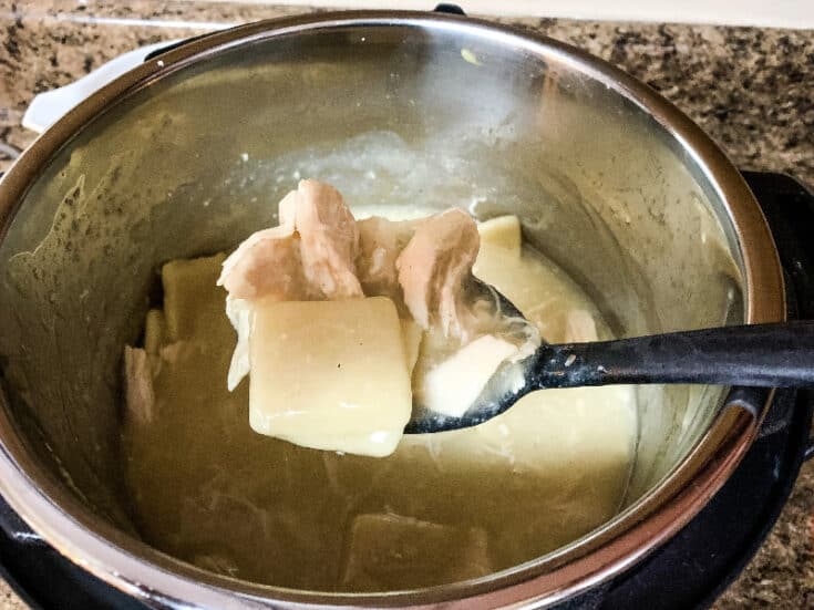 Instant Pot Chicken and Frozen Dumplings Margin Making Mom®
