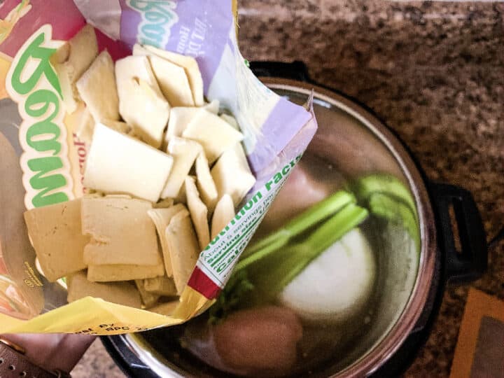 Instant Pot Chicken and Frozen Dumplings Margin Making Mom®