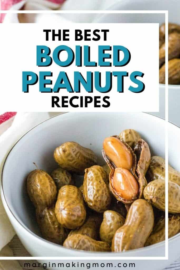 white bowl of boiled peanuts