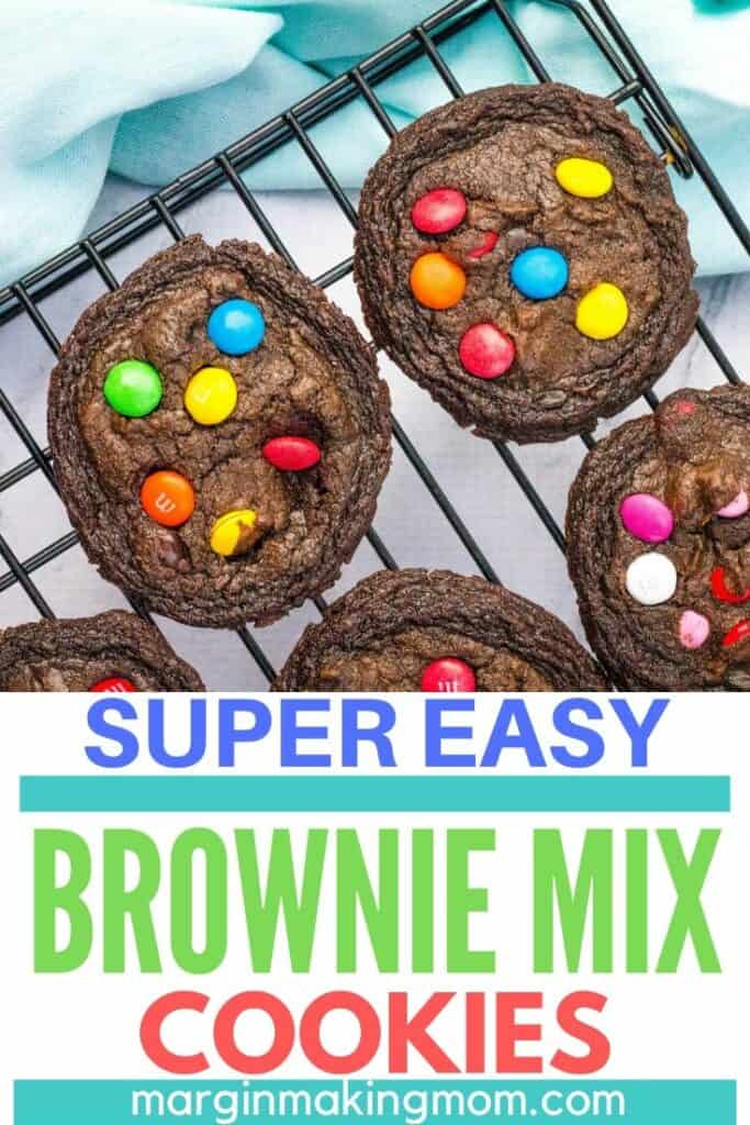 Chewy Brownie M&M Cookies