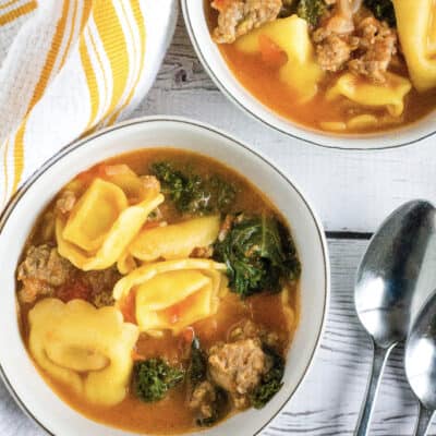 Easy Instant Pot Tortellini and Sausage Soup