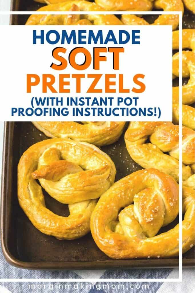 sheet pan of homemade soft pretzels