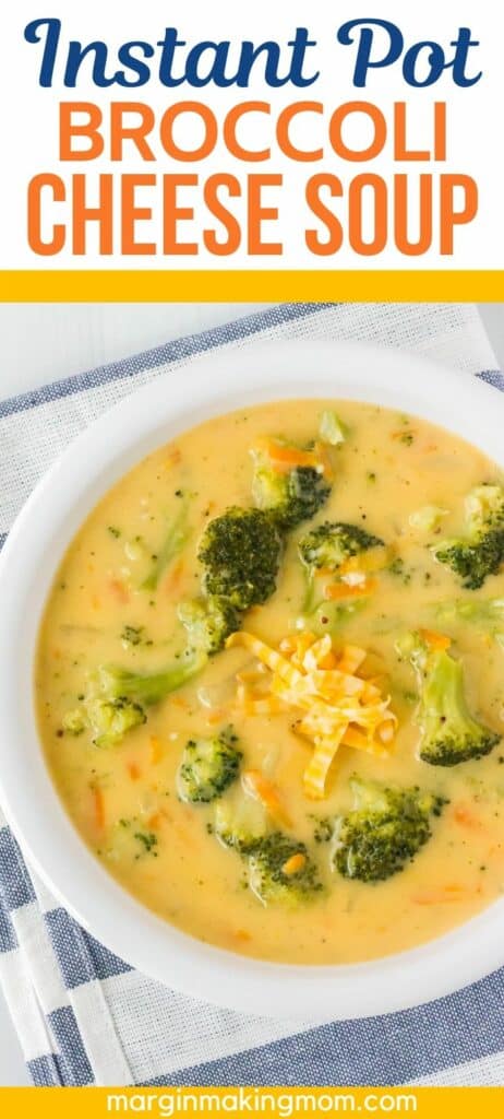 broccoli cheddar soup that was cooked in the Instant Pot
