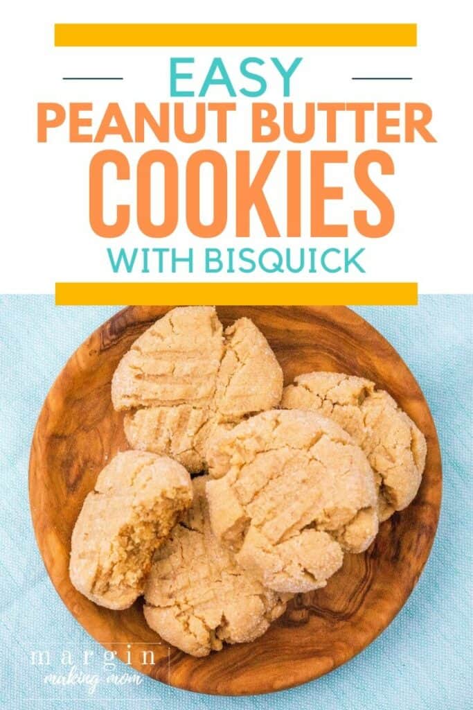 plate full of Bisqick peanut butter cookies