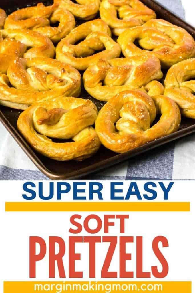 pan of fresh baked soft pretzels