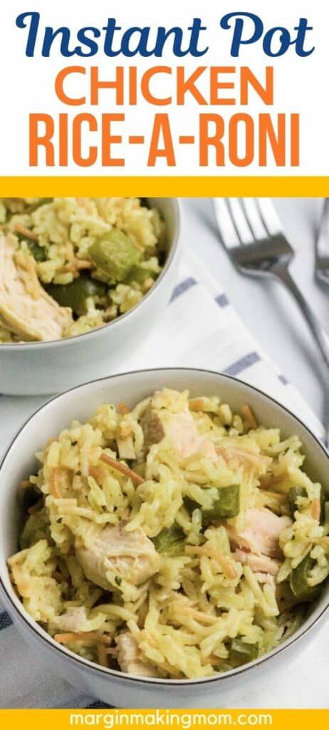 two bowls of chicken and ricearoni casserole