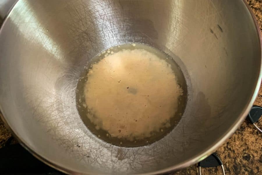 yeast foaming in water