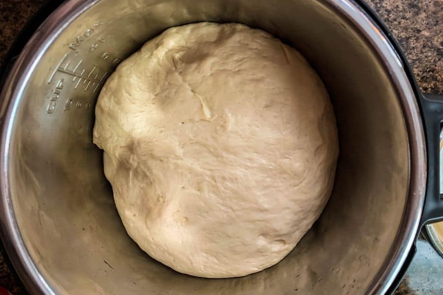 soft pretzel dough that has doubled in size