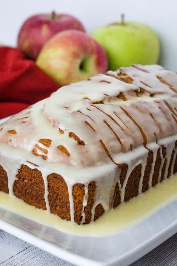 loaf of glazed apple butter bread