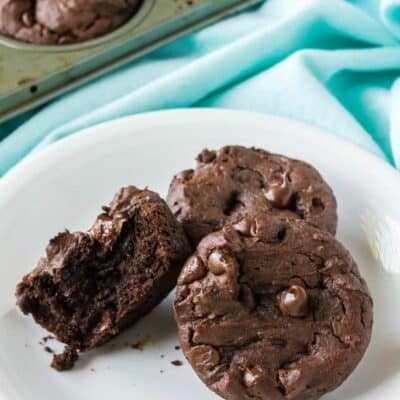 Healthier Double Chocolate Peanut Butter Muffins