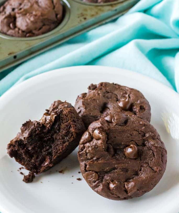 Healthier Double Chocolate Peanut Butter Muffins